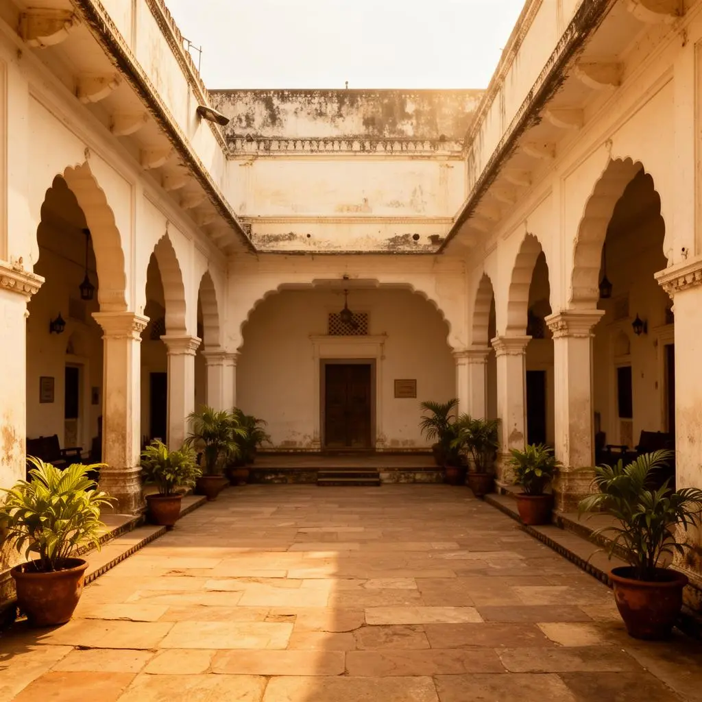 Courtyard area of the historic Nawab Residence